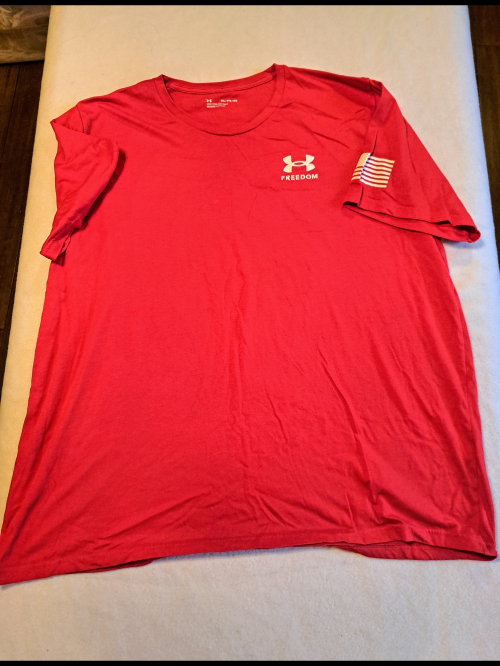 Under Armour Red Freedom Short-Sleeve Logo Tee Size 5XL